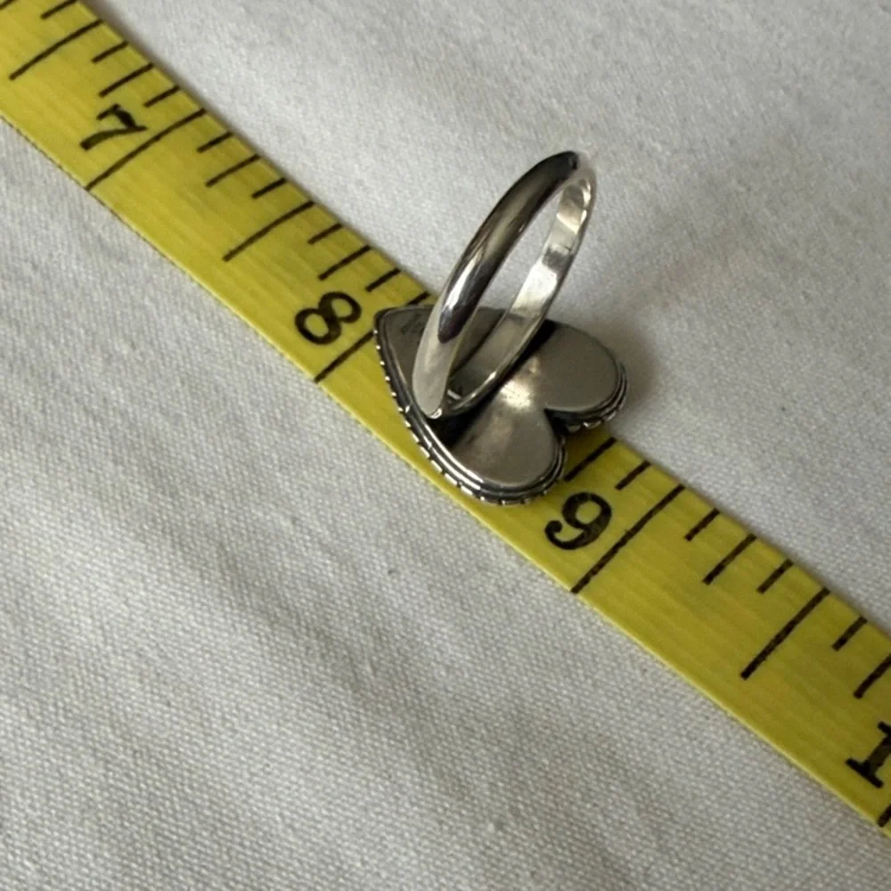 James Avery Retired Sterling Silver and Bronze Heirloom Heart Ring - Picture 4 of 8